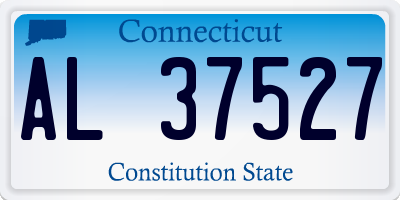 CT license plate AL37527
