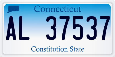 CT license plate AL37537