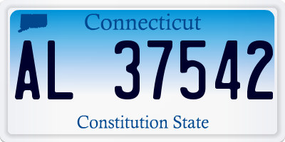 CT license plate AL37542