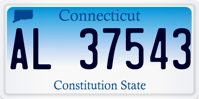 CT license plate AL37543