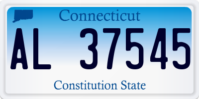 CT license plate AL37545