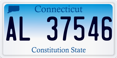 CT license plate AL37546