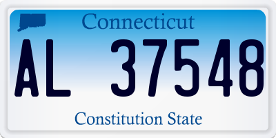 CT license plate AL37548