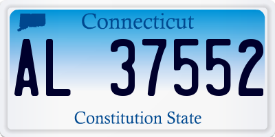 CT license plate AL37552