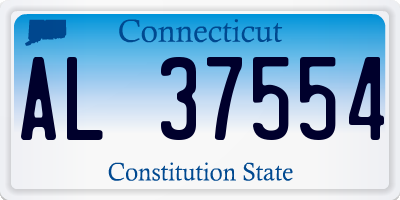 CT license plate AL37554