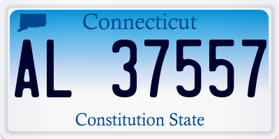 CT license plate AL37557