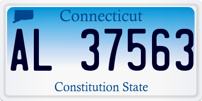 CT license plate AL37563