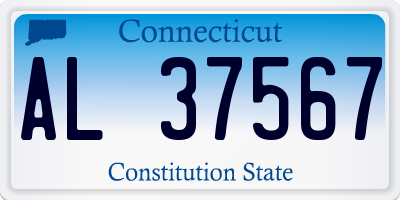 CT license plate AL37567