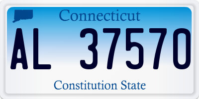 CT license plate AL37570