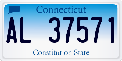 CT license plate AL37571