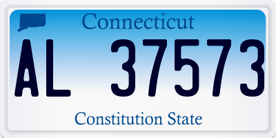 CT license plate AL37573