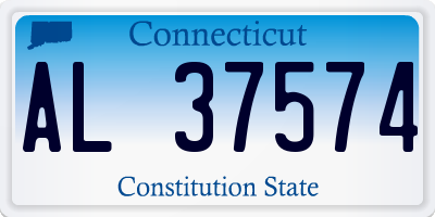 CT license plate AL37574