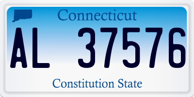 CT license plate AL37576