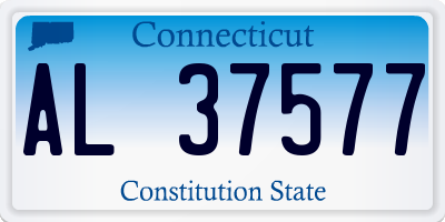 CT license plate AL37577
