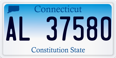CT license plate AL37580