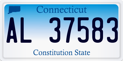 CT license plate AL37583