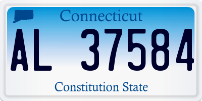 CT license plate AL37584