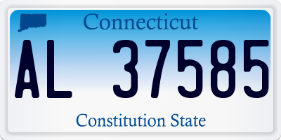 CT license plate AL37585