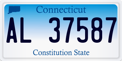 CT license plate AL37587