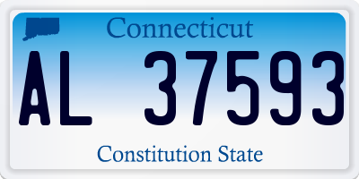CT license plate AL37593
