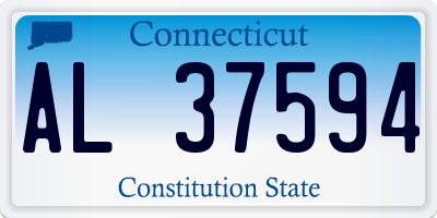 CT license plate AL37594