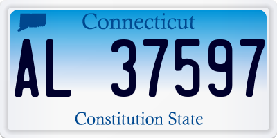 CT license plate AL37597
