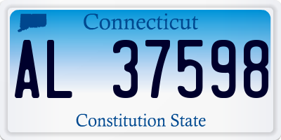 CT license plate AL37598