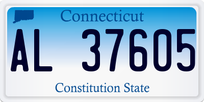 CT license plate AL37605