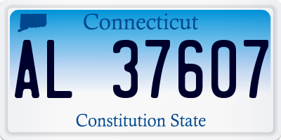 CT license plate AL37607