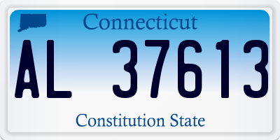 CT license plate AL37613