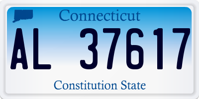 CT license plate AL37617