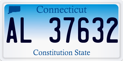 CT license plate AL37632