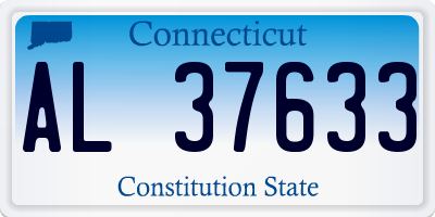 CT license plate AL37633