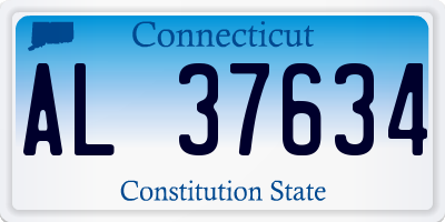 CT license plate AL37634