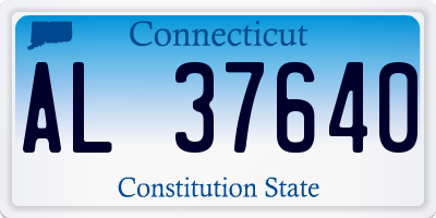 CT license plate AL37640