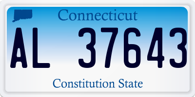 CT license plate AL37643
