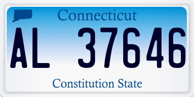 CT license plate AL37646