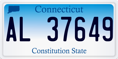 CT license plate AL37649