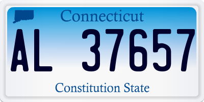 CT license plate AL37657