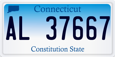 CT license plate AL37667