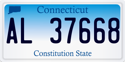 CT license plate AL37668