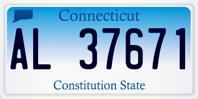 CT license plate AL37671