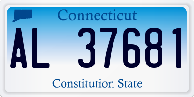 CT license plate AL37681