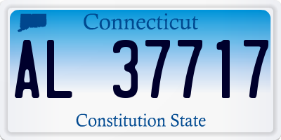 CT license plate AL37717
