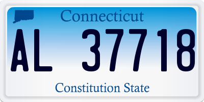 CT license plate AL37718