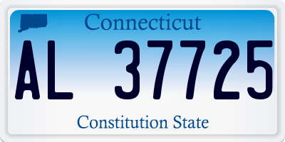 CT license plate AL37725