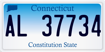 CT license plate AL37734