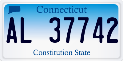 CT license plate AL37742