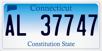 CT license plate AL37747
