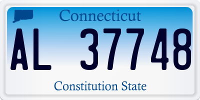 CT license plate AL37748
